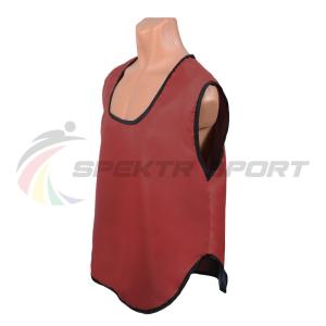 Купить Манишка футбольная односторонняя Spektr Sport красная, р.36-40 в Москве 